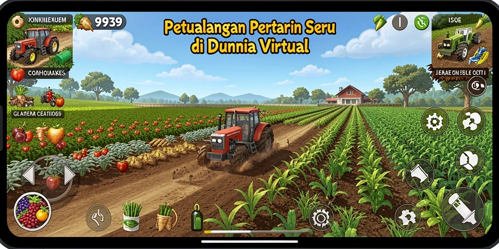 Screenshot gameplay 9939 menampilkan aktivitas bertani yang seru dan menantang.