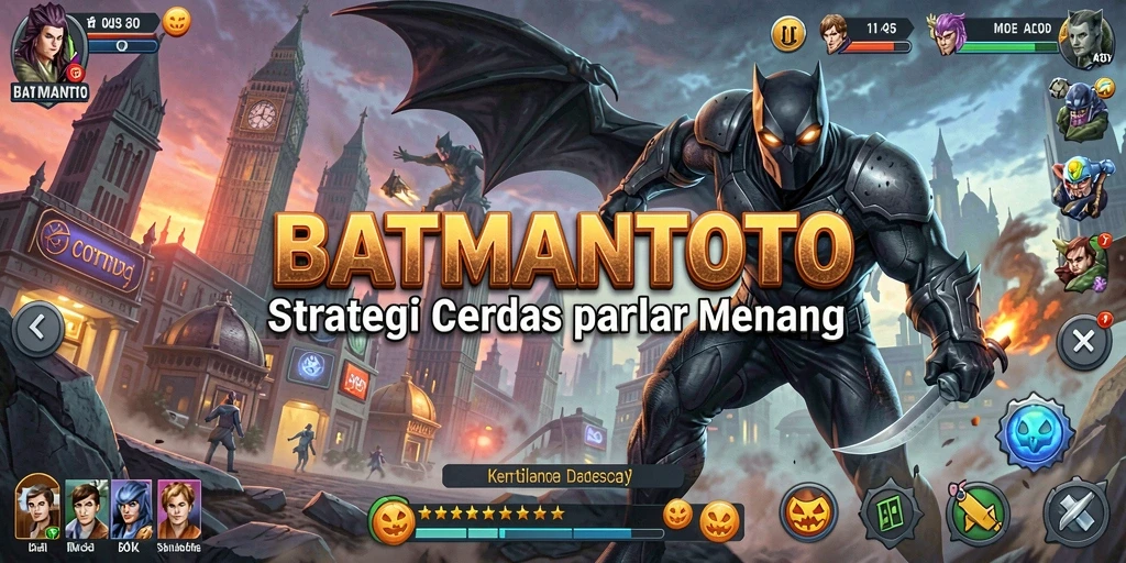 Tampilan gameplay strategis yang menegangkan dalam BATMANTOTO.