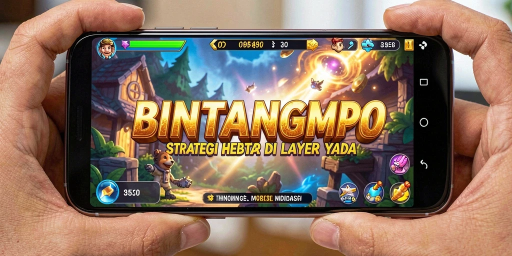 Tangkapan layar menunjukkan aksi intens dalam permainan strategi BINTANGMPO.