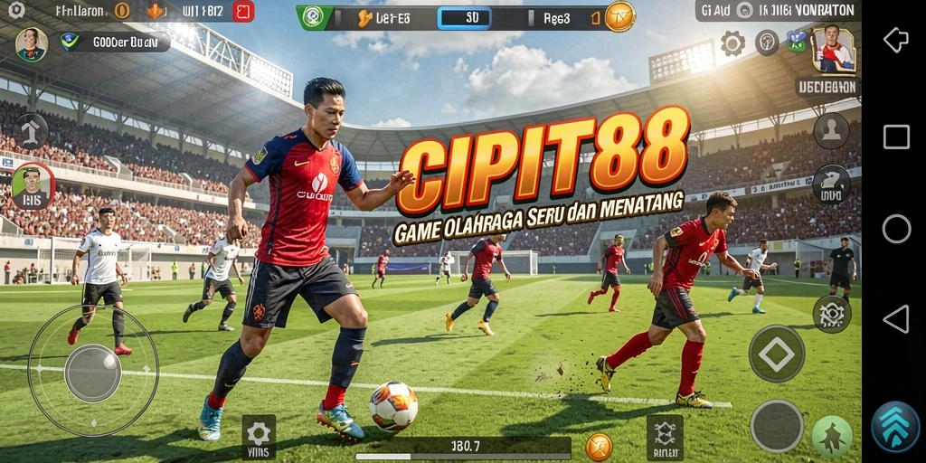 Tampilan gameplay menegangkan dalam CIPIT88 dengan aksi olahraga yang dinamis.