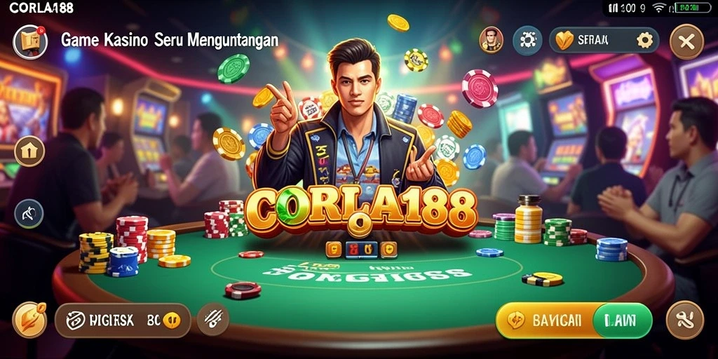Screenshot CORLA188 menampilkan momen seru gameplay Kasino.