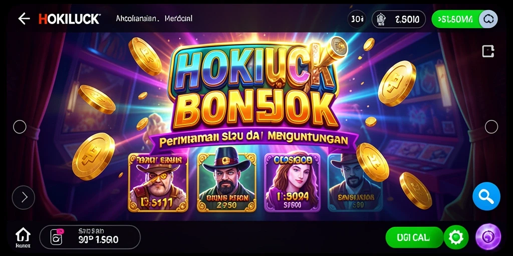 Tampilan gameplay HOKILUCK yang seru dan penuh warna.