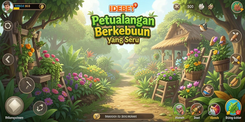 Screenshot gameplay IDEBET menampilkan kebutuhan akan keahlian bertani dan keindahan lahan pertanian.