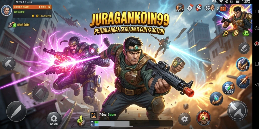 Tampilan gameplay JURAGANKOIN99 yang penuh aksi dan menegangkan.