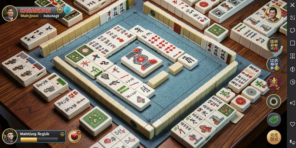 Tampilan gameplay Mahjong KAGANDAN yang seru dan menantang.