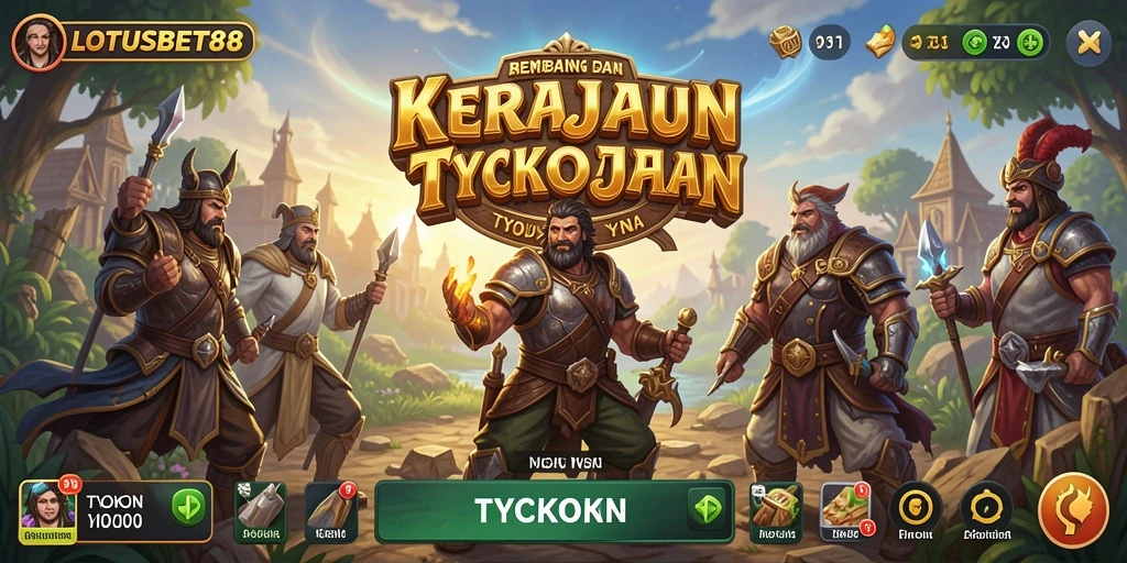 Screenshot menunjukkan gameplay Tycoon yang menarik dan berwarna.