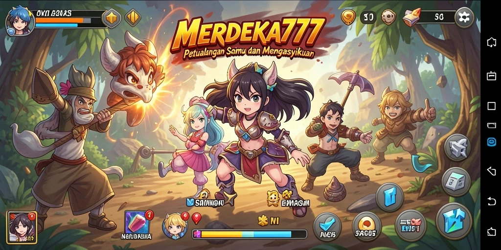 Tampilan gameplay seru dan menawan dari MERDEKA777.