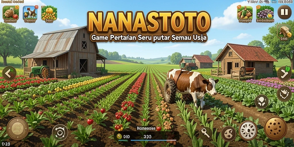 Screenshot gameplay NANASTOTO menampilkan proses bertani yang seru dan interaktif.