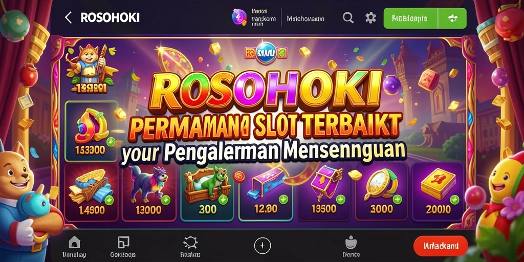 Screenshot utama ROSOHOKI menampilkan gameplay Slot yang menarik dan interaktif.