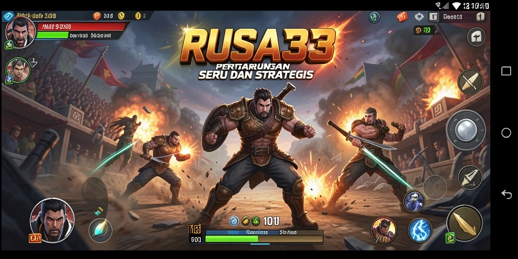 Tampilan penuh aksi dari gameplay RUSA33 dengan karakter bertarung.
