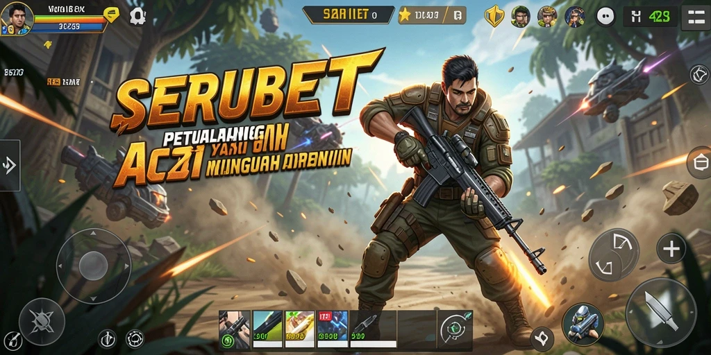 Tampilan seru gameplay SERUBET dengan aksi mendebarkan.