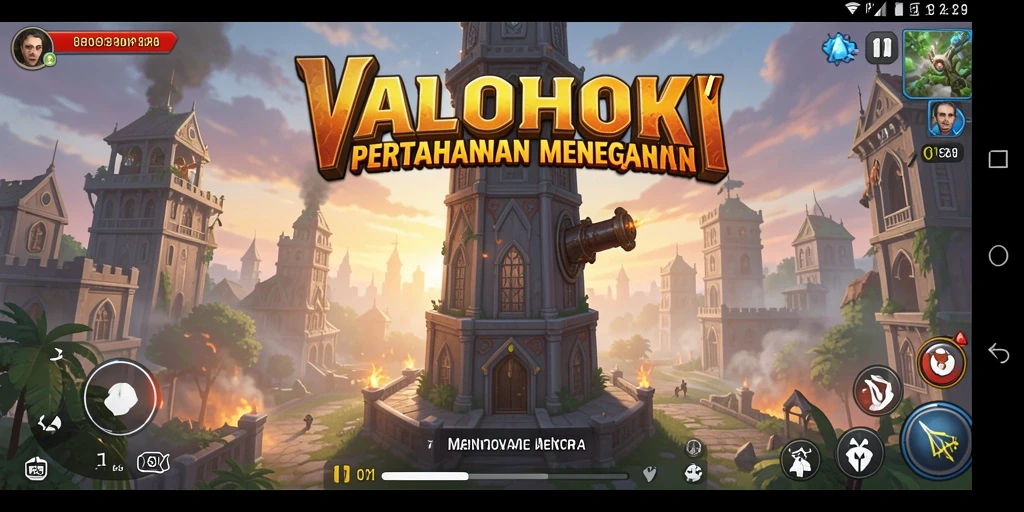 Tangkapan layar VALOHOKI menunjukkan aksi seru dalam game Tower Defense.