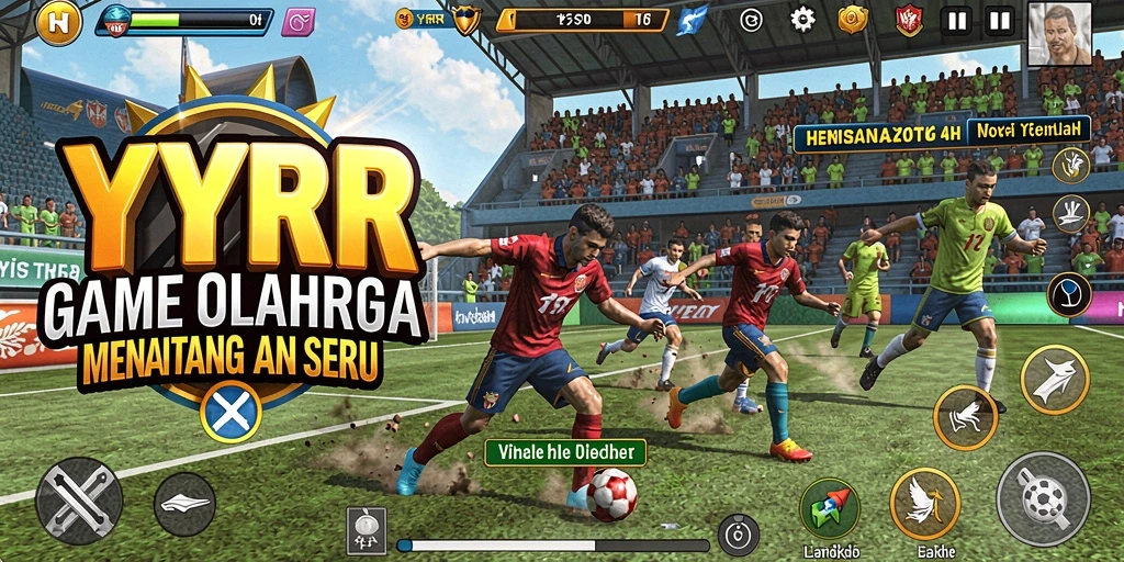Tampilan gameplay seru dengan aksi olahraga kompetitif yang mendebarkan.